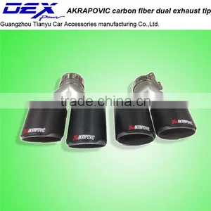 Hot Sale Factory Price Akrapovic Dual Exhaust Tip Carbon Fiber Tip for Car thumbnail-1