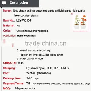 Nice Cheap Artificial Mini Succulent Plants Artificial Plants High Quality Fake Succulent Plants thumbnail-2