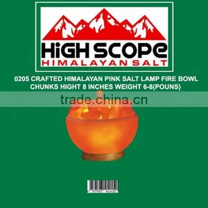 HIMALAYAN PINK CRYSTAL ROCK SALT LAMP FIRE BOWL CHUNKS thumbnail-1