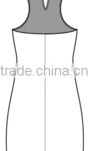 S/L DRESS W/ ASYMETRICAL HEM LINE AND MESH CONTRAST thumbnail-3