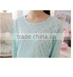Loving Heart Maternity Nursing Long Sleeve Pajamas Loungewear Dress thumbnail-4