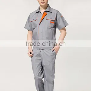 Short-sleeved Navy Blue Work Clothes Factory Workshop Suit thumbnail-6