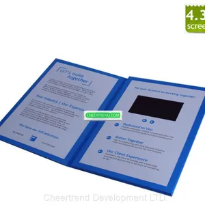Most Thinnest A4 Brochure 4.3 Inch TFT Lcd Video Greeting Card, Lcd Video Cards, Video Brochure thumbnail-1