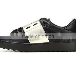 Adult White Black Leather Sneakers Shoe Liquidation Closeouts thumbnail-4