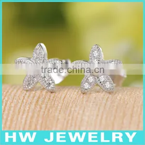 40619 Micro Pave 925 Sterling Silver Earrings thumbnail-1