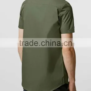 Wholesale Mens Shirt Short Sleeve Shirt With Pocket Latest Design Shirt thumbnail-2