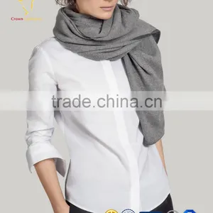 Women Knitted Winter Grey Cashmere Scarfs And Shawl thumbnail-3
