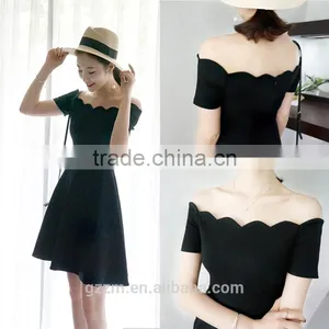 2017 The Newest Short Sleeve Girl Party Dress With Different Color thumbnail-4
