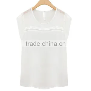 European and American Style Summer New Fashion V Neck Perspective Women Chiffon,chiffon Fabric thumbnail-2