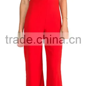 Girls/ladies Sexy Deep V-neck Loose Jumpsuits R0023 thumbnail-2