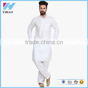 Clothing Wholesale Long Sleeve Knee Length White Kurta Designs For Men thumbnail-1