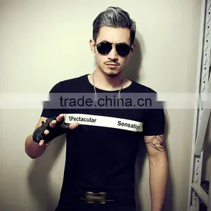 2016 Fashion Fit Best Quality Letter Printe Short Sleeve Fit Men's t Shirt thumbnail-2