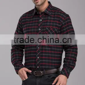 Bulk Wholesale Plaid Flannel Shirt European & America Style With Competitive Price thumbnail-5