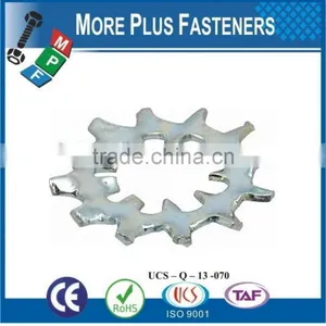 Made in Taiwan Stainless Steel Carbon Steel External Internal Tooth Star Lock Washer Passivated Zinc Plated thumbnail-6