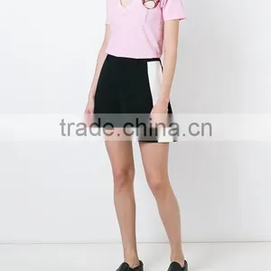 OEM Latest Womens Short Sleeve Custom T Shirt Printing Ladies V Neck Printed T Shirts thumbnail-3