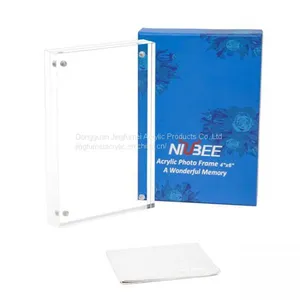 Bedroom Desktop Photo Frame Set Lucite Picture Display Vertical Photo Holder thumbnail-1