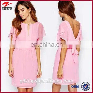 Express Clothing Warehouse Chiffon Angel Sleeve Dress for Women thumbnail-1