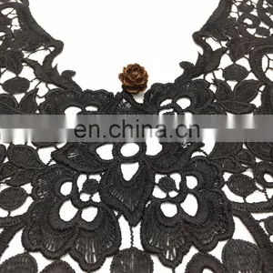 OLN14770 Elegant Black Neck Lace Hand Embroidery Designs for Girls Dress thumbnail-3