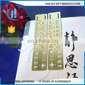 Brass Template Number Bookmark for Book thumbnail-1