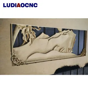 China Jinan Factory Supply 3d Wood Wall Carving CNC Engraving Router Machine Price With 1300*2500mm Working Size thumbnail-5