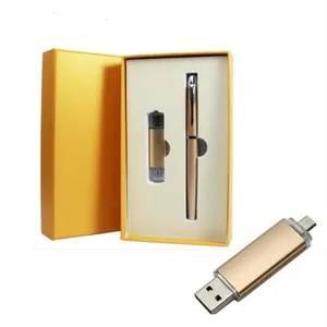 Custom Christmas Business Gift Set ,Pen and USB Flash Drive Office Gift Set, China Wholesale Unique Gift Idea thumbnail-3
