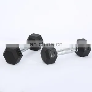 Adjustable Dumbbell Logo Sport Gym Fitness Cheap Dumbbell Sets Hex Rubber Dumbbells thumbnail-7