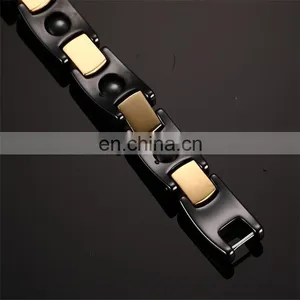Ceramics Magnetic Energy Therapy Men's Link Wrist Bracelet Bio Tungsten Magnetic Bracelet thumbnail-4