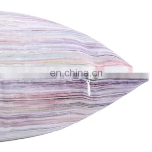 Polyester Canvas Printed Creative Melange Striped Space Dye Decorative Pillow thumbnail-5