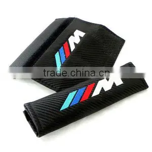 Custom Made Logo Design Carbon Fiber Seat Belt Harness Shoulder Pads Cover thumbnail-3