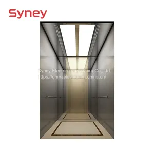 China Good Price Mirror Gearless Traction Product Panoramic Villa Home Residential Passenger Elevator Lift thumbnail-2