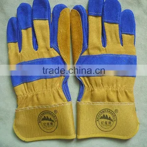 Reinforcement Palm Leather Working Gloves, Industrial and Mechanic Gloves With CE Standard thumbnail-3