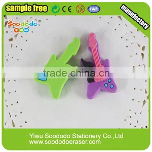Novelty Guitar Shaped Stationery Gift Rubber Eraser thumbnail-1