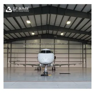 Customized Dimension Long Span Steel Space Frame Airplane Prefabricated Hangar thumbnail-3