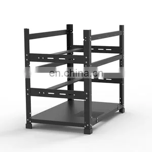 New Open Air Rig Frame 12 GPU Case Graphic Card Holder Computer Rack Support Double ATX Power And 12cm Fan thumbnail-3