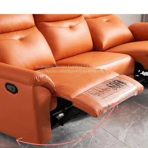 New Space Capsule Leather Function Sofa Modern Minimalist Living Room Three-Seat Electric Function Sofa thumbnail-2