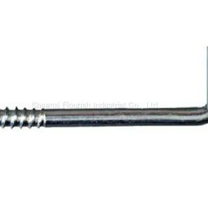 L Shape Threaded Mechanical Fasteners / Self Tapping Square Bend Screw Hooks thumbnail-4