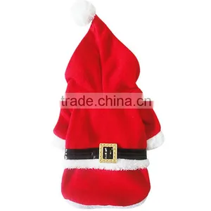 Red Christmas Clothes With Hat for Pet Dog Wear Dog Clothes thumbnail-5