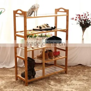Waterproof Bamboo Wood Shoe Rack Bamboo Shoe Rack thumbnail-1
