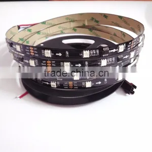 12V WS2811 30leds/m 5050SMD Digital RGB Dream Color Pixel LED Strip 10mm Black/White PCB 30led/m WS2811 Led Strip 10 IC thumbnail-2