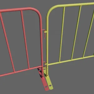 2.2mx1m Safety Barricade Temporary Fencing for Festivals Crowd Control Barrier thumbnail-3