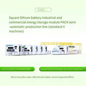 Semi-automatic Double-speed Chain Production Equipment for Square Battery Pack Production Line, Industrial and Commercial Energy Storage Module Cell Pack thumbnail-4