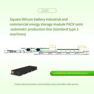 Square Shell Battery Pack Production Line, Semi-automatic Production Equipment for Square Lithium Battery Industrial and Commercial Energy Storage Modules Pack thumbnail-1