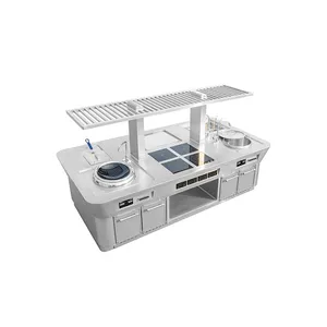 Open Kitchen Luxury Induction Combination Stove With Upper Shelf thumbnail-2