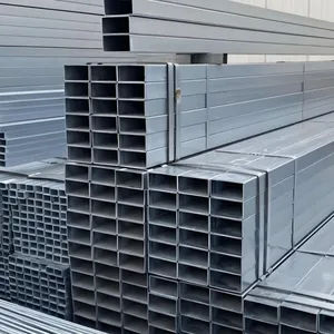 Factory Hot Dipped Galvanized Square Tube HSS SHS ERW Welded, Custom Cut Length With 3.1 MTC & SGS Certificate thumbnail-1