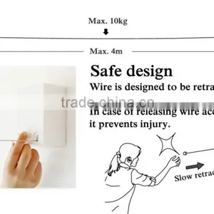 Retractable Clothes Hanger Made in Japan to Dry Clothes Indoor With Retractable Wire and Sophisticated Design thumbnail-5