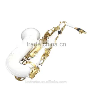 Popular Cheap White Alto Saxophone Curved Soprano Sax thumbnail-4