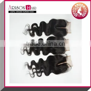 2016 New Sale Free Shipping Body Wave 100% Brazilian Virgin Hair Lace Closure thumbnail-6