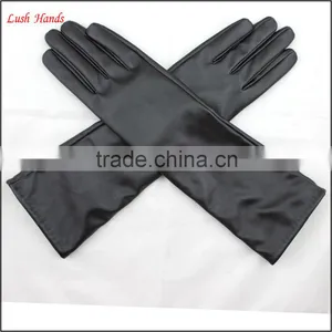 Long Women Dresses Imitation Leather Fabric Wholesale Factory Gloves thumbnail-1