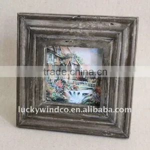Eco Material Chic Handmade Solid Wood Brown Charming Photo Frame thumbnail-1