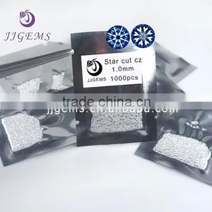Hight Quality Decorative 1.0 1.5mm Star Cut White Synthetic Micro Pave Casting cz thumbnail-2